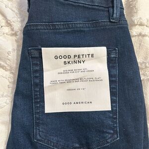 Good American Dark Blue Petite Skinny Jeans